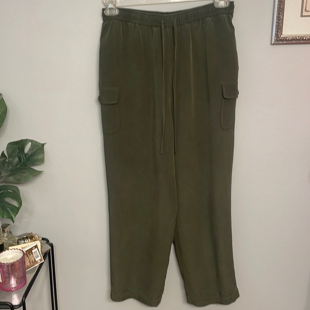 Silk Cargo Pants
